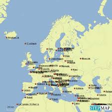 Въведете началната дестинация(зелената кутийка) и крайната дестинация(червената кутийка) на вашето пътуване и натиснете бутона търси.: Stepmap Evropa Landkarte Fur Germany