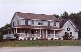Huge 2 Story Modular Home With Large Covered Porch Modular Homes Colonial Farmhouse Building A House