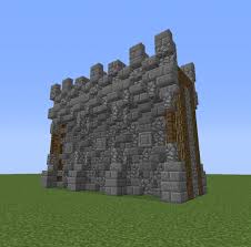 Minecraft has a lot of blocks, but what if they had more? Short Medieval Wall Segment Blueprints For Minecraft Houses Castles Towers And More Grabcraft