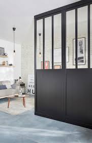 Les cloisons de séparation permettent également de séparer plusieurs bureaux comme par une frontière mobile. Cloison De Separation Atelier Mdf Revetu Noir Effet Metal Leroy Merlin