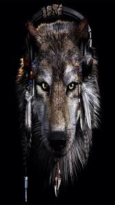 Wolf With Headphones Love This Pic Lobos Caes Bonitos Animais