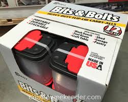 Mind reader heavy duty plastic crate storage. Buddeez Bits Bolts Carry All Storage Bins 12 Pack Costco Weekender