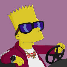 Children, blue, sad, rain, cartoon, red, one person, full length. Hypebeast Cartoon Art On Instagram Comment Down Below What You Think Bart Is Driving Hypebeast Supreme Streetw Bart Simpson Simpsons Cartoon Bart