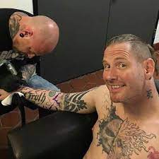 Corey taylors neck is famously huge. Corey Getting Tattoo Corey Taylor Tattoos Corey Taylor Taylor