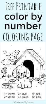 Download them and print them. Color By Number Coloring Page Free Printable My Mommy Style Printables Free Kids Preschool Coloring Pages Kindergarten Colors