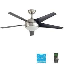 Home Decorators Collection Windward Iv 52 In Brushed Nickel Ceiling Fan 26663 The Home Depot Ceiling Fan Brushed Nickel Ceiling Fan Bronze Ceiling Fan