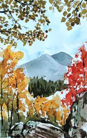 Start by painting a flower outline onto watercolor paper and wait for it to dry completely before drawing over the top. 42 Easy Watercolor Landscape Painting Ideas For Beginners