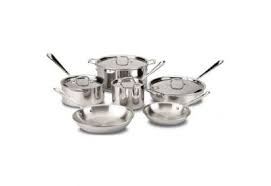 All Clad 10 Piece Stainless Cookware Set 8400000962 Safest Cookware Dishwasher Safe Cookware Nonstick Cookware