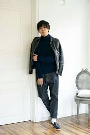 matsuzaka tori タートルネック メンズ モデル 写真 メンズファッション