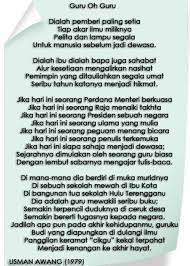 Puisi guru oh guru karya usman awang. Buzzkini Guru Oh Guru Sajak Usman Awang Baca Dan Hayati Facebook