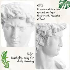 Amazon.com: Greek Statue David Heads Planter: Face Vases for Flowers  Furniture Sculpture Holder Resin Head Cement Planter Flower Vase Makeup Pen  Holder Home Decoration : Home & Kitchen