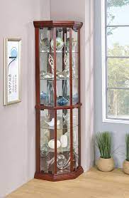 Find high quality curio cabinets for sale online at home gallery stores. Cs393 Cabinet 3393 Coaster Furniture Displays Corner Display Cabinet Corner Furniture Crockery Cabinet Design