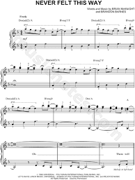 Alicia Keys Never Felt This Way Sheet Music Easy Piano In D Minor Transposable Download Print Sku Mn0075888
