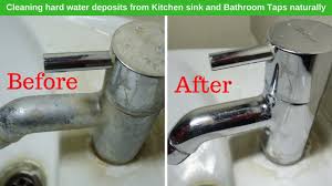 How To Clean Bathroom And Kitcken Taps Clean Hard Water Deposits From A Faucet Kitchen Tips Youtube