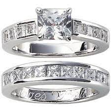4.6 out of 5 stars 138. Fingerhut Sterling Silver Princess Cut Cz Channel Set Personalized Bridal Set