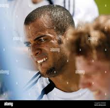 Nazionale tedesco di giocatore David Odonkor pone durante una chiamata foto  a ONO Estadi in Palma de Mallorca, Spagna, 29 maggio 2008. Foto: Ronald  Wittek Foto stock