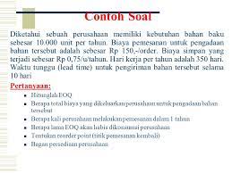 Contoh soal direct and indirect/reported speech dan jawabannya: Manajemen Persediaan H Burhanudin Ppt Download