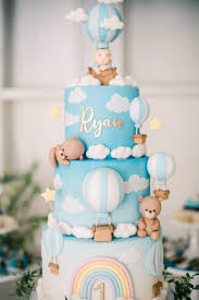 Whether you're celebrating your kids or yourself, i believe everyone should have a cake on their birthday. Sky Themed 1st Birthday Party Birthday Balloon Installation 100 Layer Cake