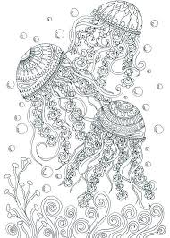 The coloring sheet features a beautiful fish with long tail and fins. Abstract Jellyfish Coloring Pages For Adults Coloring And Drawing