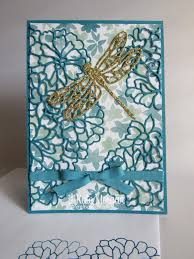 Dragonfly Dreams Using Detailed Dragonfly And So Detailed Thinlits By Kate Morgan Independent Demonstrator Melb Card Patterns Cards Handmade Paper Crafts Cards