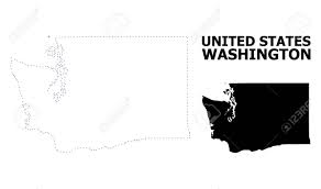 Washington dc is one of the most beautiful cities in the united states with lots of rich history and amazing sites. Vector Contour Map Of Washington State With Name Map Of Washington State Is Isolated On A White Background Simple Flat Dotted Geographic Map Template Royalty Free Cliparts Vectors And Stock Illustration Image