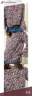 asos floral mockneck keyhole blouse ruffle sleeves asos