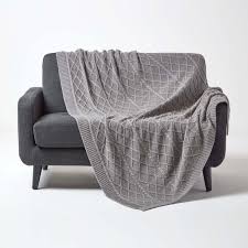 Maybe you would like to learn more about one of these? Grey Diamond Cable Knit Cotton Throw
