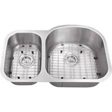 Check spelling or type a new query. Schon Undermount 16 Gauge Stainless Steel 32 In 0 Hole 30 70 Double Bowl Kitchen Sink With Grid Set And Drain Assemblies Sc3070rv16 The Home Depot Double Bowl Kitchen Sink Stainless Steel Kitchen Stainless