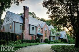 This tudor style home is relatively newly built (i.e. An Updated Tudor Style Home In Wellesley New England Home Magazine