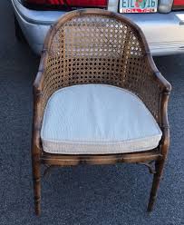 This Is A Beautiful Light Mid Century Faux Bamboo Chair Brown Color The Cushion Is Like Wheat Color Very Clean And In Good C Bamboo Chair Chair Faux Bamboo