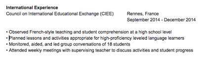 How To Include International Experience On Your Resume