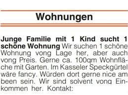 Du willst eine neue wohnung mieten & umziehen? Witzige Anzeige Junge Familie Sucht 1 Schone Wohnung Welt
