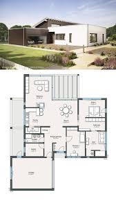 Bungalow Haus Modern Mit Garage Flachdach Architektur Fertighaus Grundriss Ebenerdig 160 Qm Gross Bungalow Haus Design Haus Bungalow Haus Grundriss
