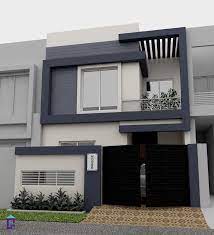 Elevation of the house identifies the lifestyle of the people living… 5 Marla Home Front Design Ghar Plans