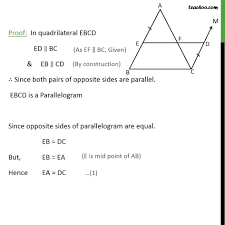 Get the top mpt abbreviation related to business. Theorem 8 10 Line Drawn Through Mid Point Of One Side Of A Triangle