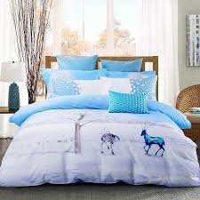 More than 9 deer twin bedding at pleasant prices up to 141 usd fast and free worldwide shipping! Ice Blue And White Animal Themed Deer Print Snowflake Country Chic Twin Full Queen Size Bedding Sets For Tweens Kids Enjoybedding Com