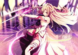Image of blondes women black dark dress knights weapons short. Top 10 Best Swords Women In Anime Discover Diary