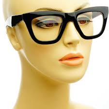 Vintage Black And Clear Glasses Cute Womens Retro Vintage Style Clear Lens Cat Eye Glasses Thick Frames Black Stylish Glasses Glasses Fashion Black Glasses Frames