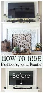 How To Hide Electronics On A Mantel Fireplace Mantle Decor Fireplace Mantel Decor Fireplace Decor