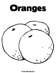 Oranges Coloring Page Food Coloring Pages Preschool Colors Coloring Pages