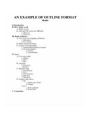 At studicus.com, pay for a college research paper that requires citations like apa. Apa Format Research Paper Outline Examples 81818 Jpg An Example Of Outline Format Radio I Introduction Ii How Radios Work A Radio Waves B Am And Fm Course Hero