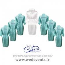 Robe de soirée courte pour femme robe de demoiselle d'honneur à plusieurs étages bandage robes d'été de mariage plage mariage cocktail carnaval dance prom anniversaire fête bleu marine xl. Peignoir Vert D Eau Satin Personnalise Pailletes Demoiselles D Honneur