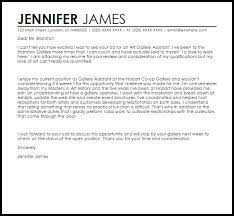 I invite you to visit my website at www. Art Gallery Assistant Cover Letter Sample Cover Letter Templates Examples