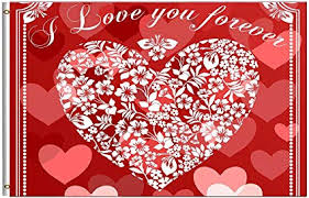 Measuring 28 x 40, this valentine's day house flag installs easily and quickly on any standard flag pole. Amazon Com Valentine S Day Flag 4x6 Ft Holiday Banner Floral Hearts Love You Forever Garden Yard House Flags With Brass Grommets Indoor Outdoor Wedding Party Home Valentines Decorations Garden Outdoor