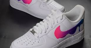 Custom All Black Air Forces Paint Drip Custom Nike Air Force 1 Custom Nikes White Nike Shoes Custom Sneakers