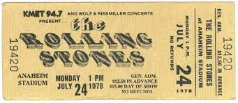 Rolling Stones Ticket Rolling Stones Flyer Stone