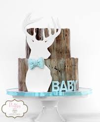 Peggy Does Cake Deer Baby Shower Cake Rustic Baby Shower Cake Baby Shower Cakes For Boys