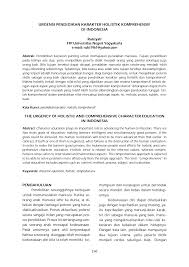Langeveld pendidikan merupakan suatu upaya dalam membimbing manusia yang belum dewasa kearah kedewasaan. Https Media Neliti Com Media Publications 120651 Id Urgensi Pendidikan Karakter Holistik Kom Pdf