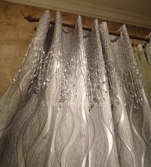 Black And Silver Blackout Curtains Designer Blackout Curtain With Geometric Patterned Silver Gray Blackout Curtain Pattern Curtains Living Room Curtains Living Room Geometric Curtains