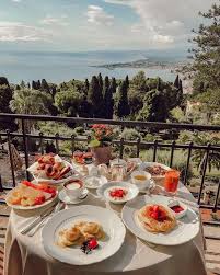 Brunch With A Beautiful View Aesthetic Food Brunch Coffee Breakfast